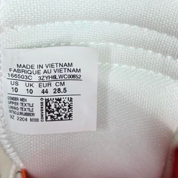 Converse UNT1TL3D Hi Not a Chuck White Men’s 10 - Picture 6 of 6